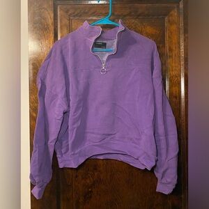 Purple quarter zip sweatshirt